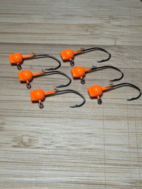 Jig Heads with wire keeper "Orange"